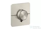Hansgrohe AXOR ShowerSelect ID falsík alatti termosztátos kád/zuhany csaptelep, beépített EN1717 biztonsági kombinációval, rozsdamentes acél hatású 36755800
