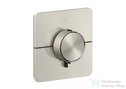 Hansgrohe AXOR ShowerSelect ID falsík alatti termosztátos kád/zuhany csaptelep, beépített EN1717 biztonsági kombinációval, rozsdamentes acél hatású 36755800