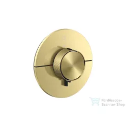   Hansgrohe AXOR SHOWERSELECT ID Round 1 funkciós falsík alatti termosztát, szálcsiszolt sárgaréz 36756950