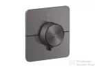 Hansgrohe AXOR SHOWERSELECT ID Softsquare 1 funkciós falsík alatti termosztát, szálcsiszolt fekete króm 36758340