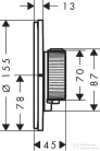 Hansgrohe AXOR SHOWERSELECT ID Round falsík alatti termosztát, polírozott vörös arany hatású 36759300