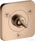 Hansgrohe AXOR CITTERIO E Trio/ Quattro falsík alatti elzáró- és váltószelep 12 x 12, polírozott vörös arany hatású 36772300