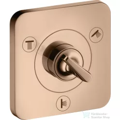   Hansgrohe AXOR CITTERIO E Trio/ Quattro falsík alatti elzáró- és váltószelep 12 x 12, polírozott vörös arany hatású 36772300