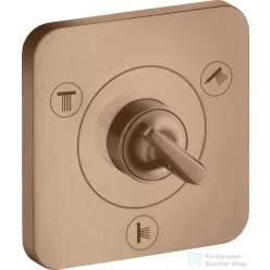   Hansgrohe AXOR CITTERIO E Trio/ Quattro falsík alatti elzáró- és váltószelep 12 x 12, szálcsiszolt vörös arany hatású 36772310