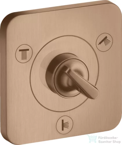 Hansgrohe AXOR CITTERIO E Trio/ Quattro falsík alatti elzáró- és váltószelep 12 x 12, szálcsiszolt vörös arany hatású 36772310