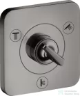 Hansgrohe AXOR CITTERIO E Trio/ Quattro falsík alatti elzáró- és váltószelep 12 x 12, polírozott fekete króm 36772330