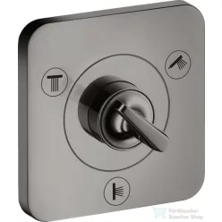   Hansgrohe AXOR CITTERIO E Trio/ Quattro falsík alatti elzáró- és váltószelep 12 x 12, polírozott fekete króm 36772330