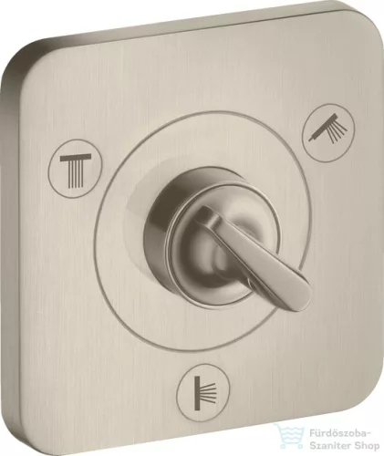 Hansgrohe AXOR CITTERIO E Trio/ Quattro falsík alatti elzáró- és váltószelep 12 x 12, szálcsiszolt nikkel 36772820