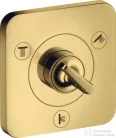 Hansgrohe AXOR CITTERIO E Trio/ Quattro falsík alatti elzáró- és váltószelep 12 x 12, polírozott arany hatású 36772990