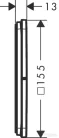 Hansgrohe AXOR SHOWERSELECT Softsquare 3 funkciós falsík alatti váltószelep, rozsdamentes acél hatású 36781800