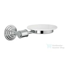   Bugnatese COMPLEMENTI Fali szappantartó csíkos fehér kerámiával króm színben 36800