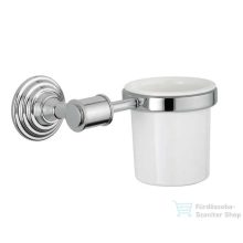   Bugnatese COMPLEMENTI Fali pohártartó csíkos fehér kerámiával króm színben 36802