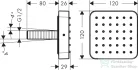 Hansgrohe AXOR CITTERIO E 12x12 cm-es oldalfúvóka/testzuhany,szálcsiszolt sárgaréz hatású 36822950