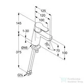 Kludi PURE&EASY egykaros mosdó csaptelep 70 NA 15, leeresztő nélkül, króm 370280565