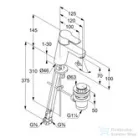 Kludi PURE&EASY egykaros mosdó csaptelep 70 NA 15, automata leeresztővel, króm 372760565