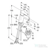 Kludi PURE&EASY egykaros mosdó csaptelep 70 NA 15, automata leeresztővel, króm 372760565