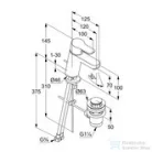 Kludi PURE&EASY egykaros mosdó csaptelep 70 NA 15, automata leeresztővel, króm 372820565