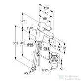 Kludi PURE&EASY egykaros mosdó csaptelep 60 NA 15, automata leeresztővel, króm 372850565