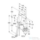 Kludi PURE&EASY egykaros mosdó csaptelep 100 NA 15, automata leeresztővel, króm 372900565