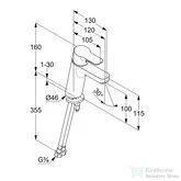 Kludi PURE&EASY egykaros mosdó csaptelep 100 NA 15, leeresztő nélkül, króm 372920565