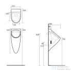 Sapho KERASAN AQUATECH piszoár 21x53,5x30 cm, szifonnal és szerelőcsomaggal 373501