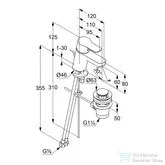 Kludi PURE&EASY egykaros mosdó csaptelep 60 NA 15, automata leeresztővel, króm 373850565