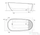 Sapho KERASAN AQUATECH térben álló kád 170x70 cm 375001