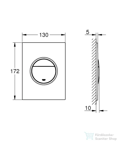 Grohe NOVA COSMOPOLITAN S nyomólap,Brushed Hard Graphite 37601AL0