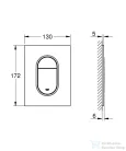 Grohe ARENA COSMOPOLITAN S nyomólap,Supersteel 37624DC0