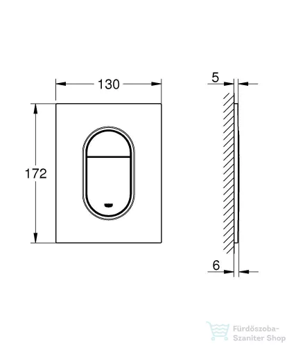Grohe ARENA COSMOPOLITAN S nyomólap,Alpin fehér 37624SH0