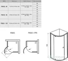 Ravak PIVOT PSKK3-80 80x80x190 cm-es íves zuhanykabin nyíló ajtóval,Fehér/Fehér+Transparent,37644101Z1