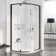 Ravak PIVOT PSKK3-80 80x80x190 cm-es íves zuhanykabin nyíló ajtóval,Fekete+Transparent,37644300Z1