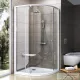 Ravak PIVOT PSKK3-90 90x90x190 cm-es íves zuhanykabin nyíló ajtóval,Fehér/Króm+Transparent,37677100Z1