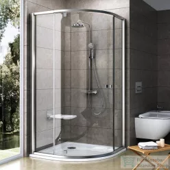   Ravak PIVOT PSKK3-90 90x90x190 cm-es íves zuhanykabin nyíló ajtóval,Szatén+Transparent,37677U00Z1