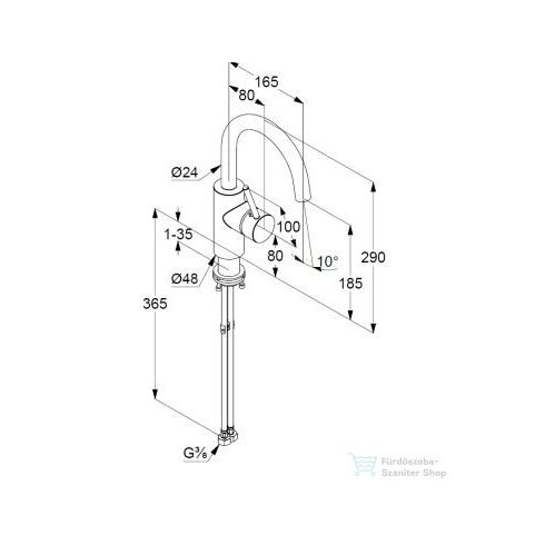 Kludi Bozz egykaros mosdócsaptelep leeresztő nélkül, matt fehér 380285376