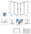 Radaway Espera DWJ 100 balos zuhanyajtó 380495-01L+380210-01L