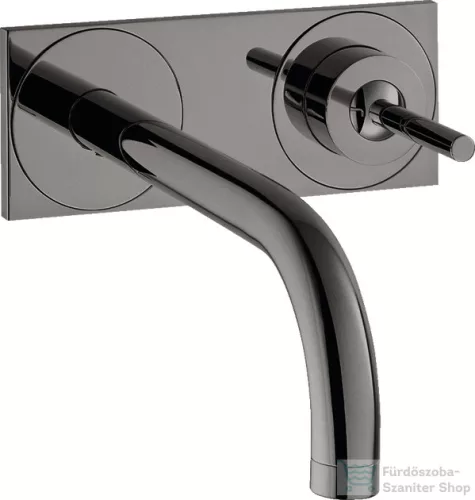 Hansgrohe AXOR UNO falsík alatti mosdócsaptelep 16,5 cm-es kifolyóval, nem zárható leeresztővel, polírozott fekete króm 38112330