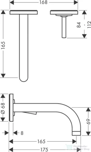 Hansgrohe AXOR Uno 2  egykaros mosdócsaptelep falsík alatti szereléshez takarórozettákkal és rövid kifolyóval DN15, króm 38113000