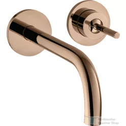   Hansgrohe AXOR UNO falsík alatti mosd ócsaptelep 16 cm-es kifolyóval, nem zárható leeresztővel, polírozott vörös arany hatású 38113300