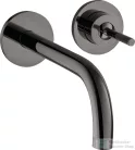 Hansgrohe AXOR UNO falsík alatti mosd ócsaptelep 16 cm-es kifolyóval, nem zárható leeresztővel, polírozott fekete króm 38113330