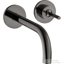   Hansgrohe AXOR UNO falsík alatti mosd ócsaptelep 16 cm-es kifolyóval, nem zárható leeresztővel, polírozott fekete króm 38113330