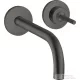 Hansgrohe AXOR UNO falsík alatti mosd ócsaptelep 16 cm-es kifolyóval, nem zárható leeresztővel, szálcsiszolt fekete króm 38113340