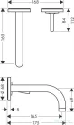 Hansgrohe AXOR UNO falsík alatti mosd ócsaptelep 16 cm-es kifolyóval, nem zárható leeresztővel, polírozott arany hatású 38113990