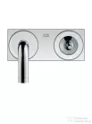 Hansgrohe AXOR Uno 2  egykaros mosdócsaptelep falsík alatti szereléshez dekorlappal  és hosszú kifolyóval DN15, króm 38115000