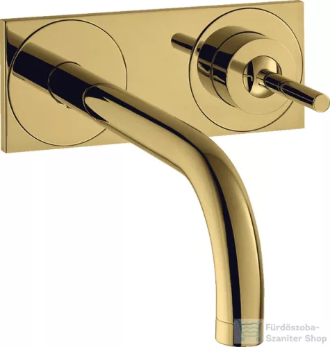 Hansgrohe AXOR UNO falsík alatti mosdó csaptelep 225 mm-es kifolyóval, nem zárható leeresztővel, polírozott arany hatású 38115990