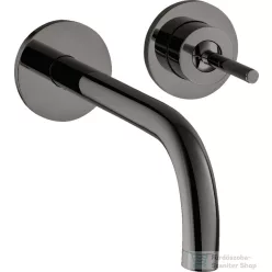   Hansgrohe AXOR UNO falsík alatti mosdócsaptelep 225 mm-es kifolyóval, nem zárható leeresztővel, polírozott fekete króm 38116330