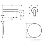 Hansgrohe AX Uno 2 mosdócsaptelep elektronikus falsík alatti hosszú kifolyóval 38120000