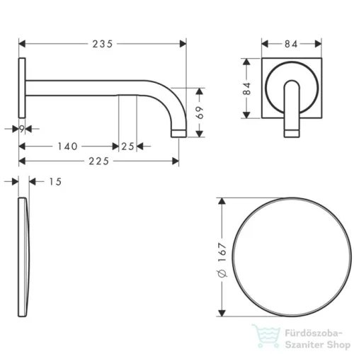 Hansgrohe AX Uno 2 mosdócsaptelep elektronikus falsík alatti hosszú kifolyóval 38120000