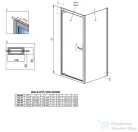 Radaway Twist DW 80 zuhanyajtó króm/átlátszó 382001-01