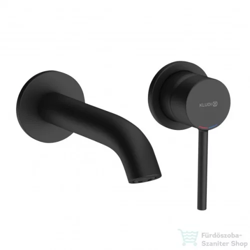 Kludi Bozz Fali mosdó csaptelep, leeresztő nélkül,  matt fekete, leeresztő nélkül 382443976